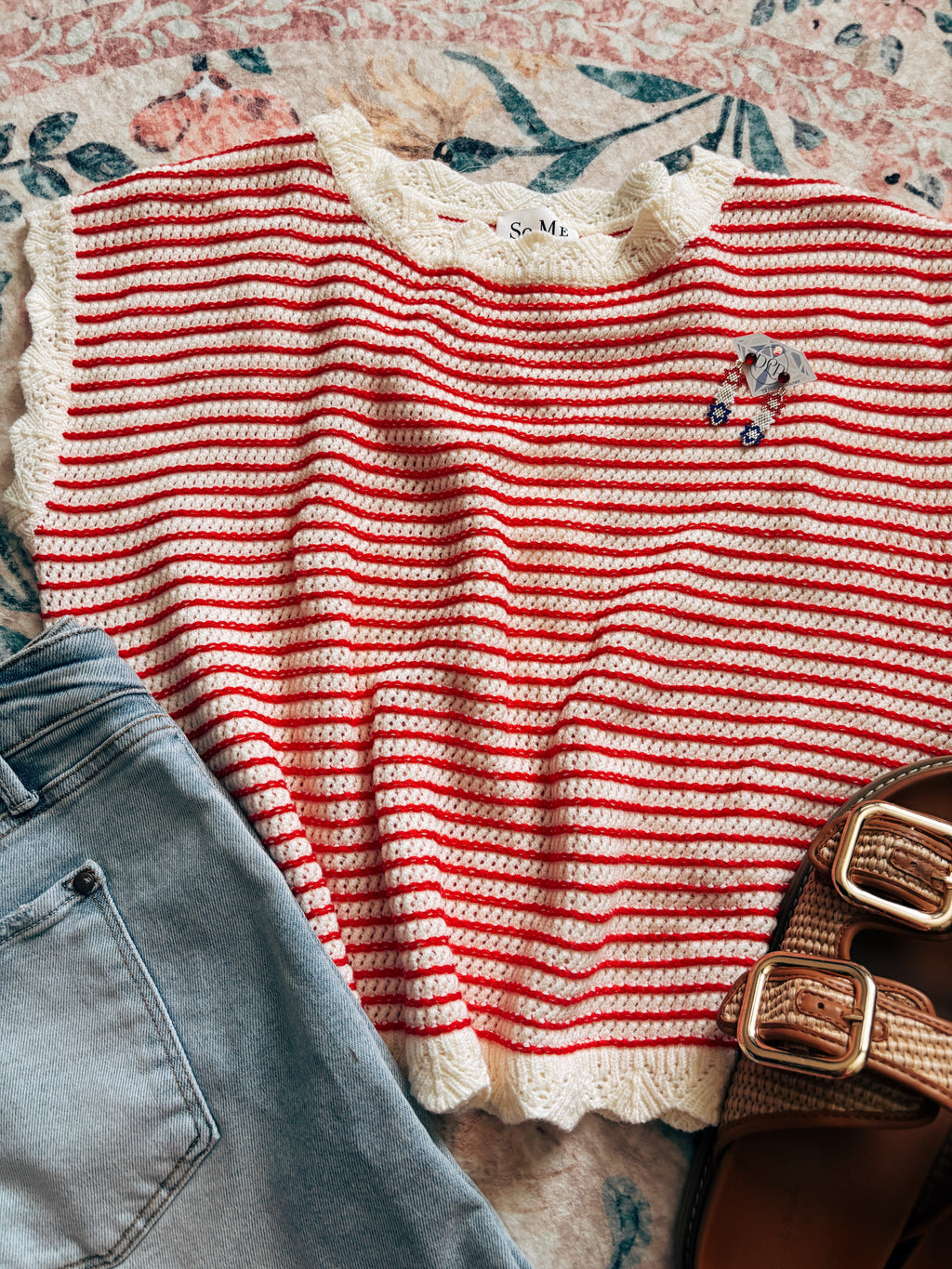 Stars, Stripes & Scallops Sweater Top
