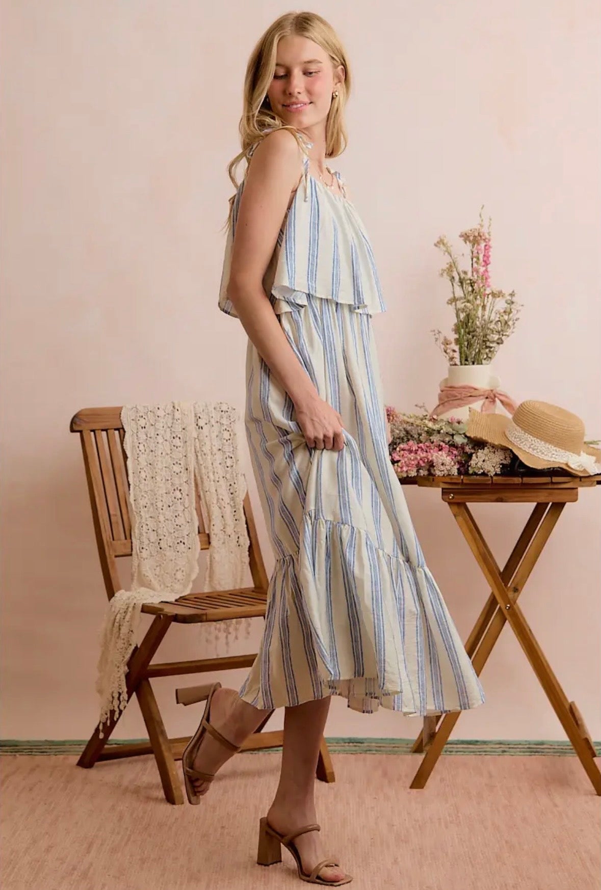 Blue Skies & Fireflies MIDI Dress