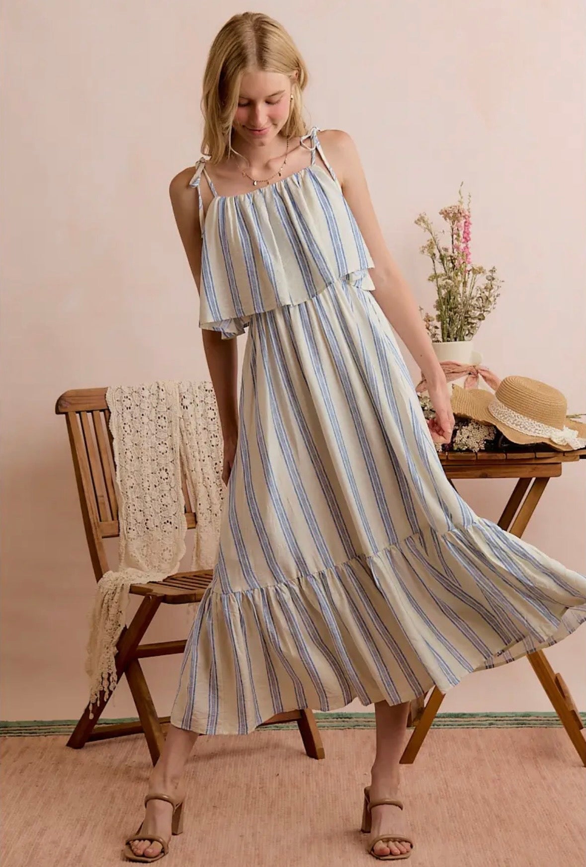 Blue Skies & Fireflies MIDI Dress