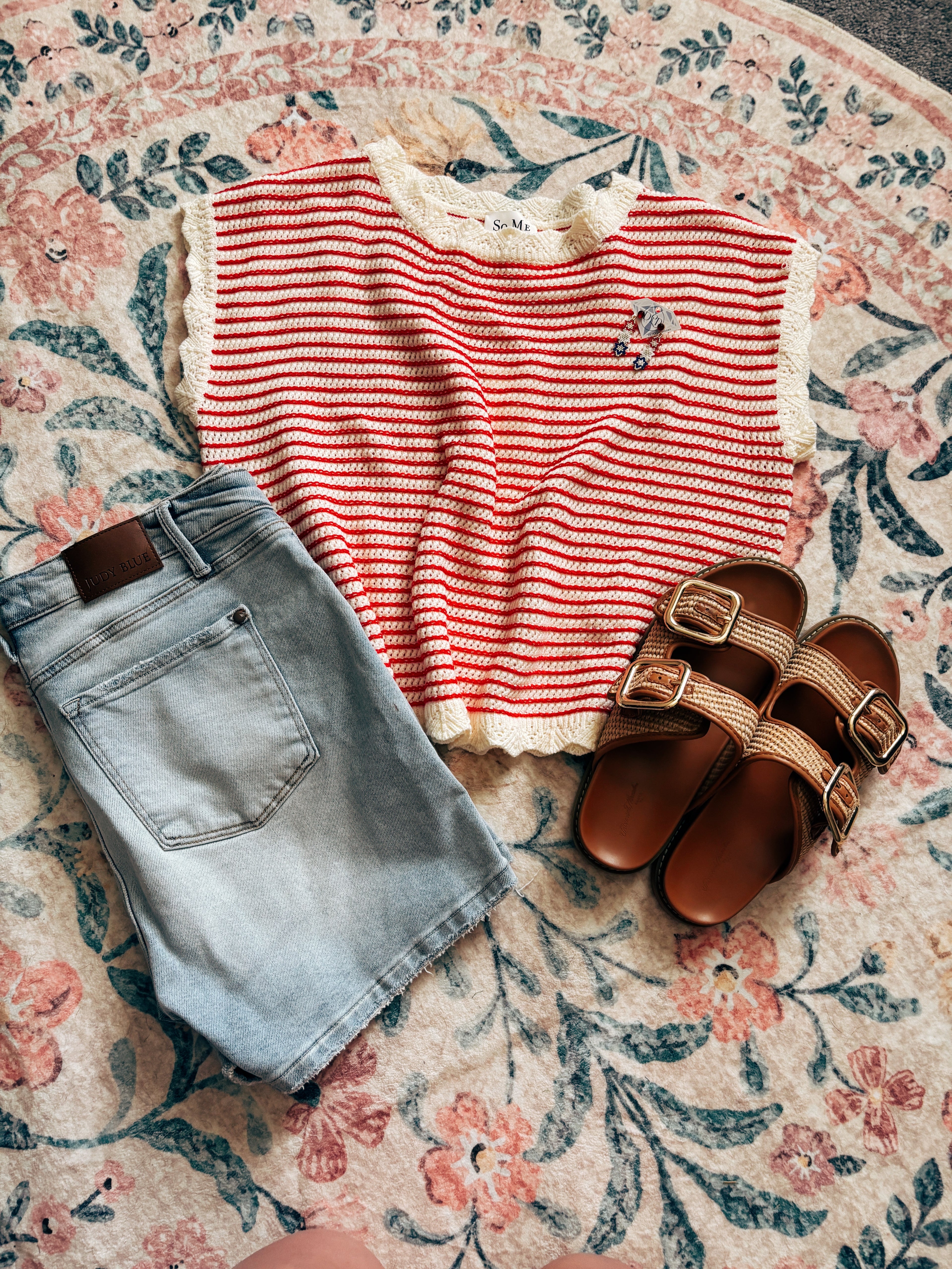 Stars, Stripes & Scallops Sweater Top